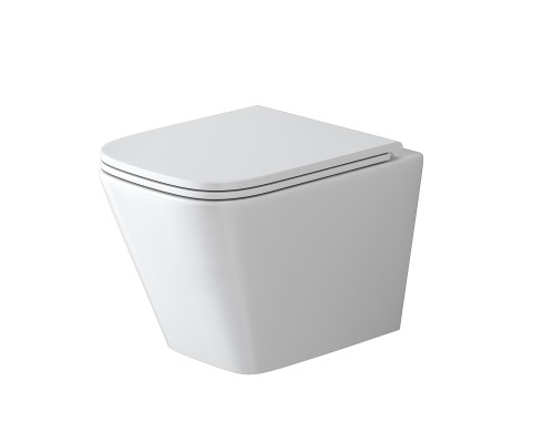 Комплект унитаза с инсталляцией Grossman Galaxy 97.4479SQ.01.000 цвет Белый с сиденьем с клавишей смыва цвет Белый