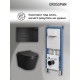 Комплект унитаза с инсталляцией Grossman Pragma 97.4478BMS.03.210 цвет Черный матовый с сиденьем с клавишей смыва цвет Черный