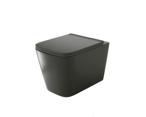 Комплект унитаза с инсталляцией Grossman Style 97.4441BMS.05.12M цвет Черный матовый с сиденьем с клавишей смыва цвет Белый