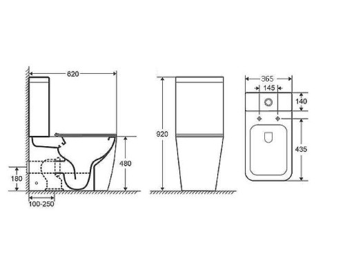Унитаз компакт Grossman Style GR-4472S цвет Белый глянец с бачком и сиденьем Микролифт