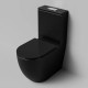 Унитаз компакт Grossman Торнадо GR-4494BMSQ цвет Черный матовый с бачком и сиденьем Микролифт