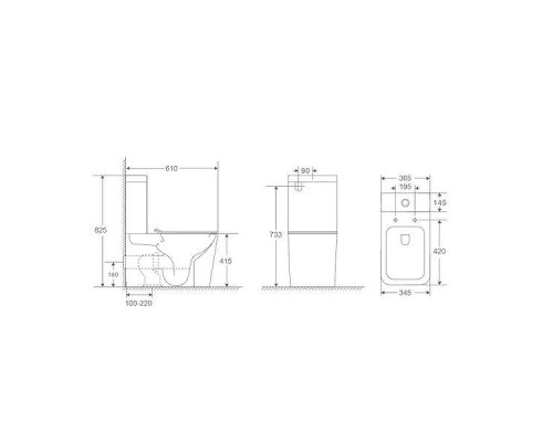 Унитаз компакт Grossman Торнадо GR-4418SQ подвесной цвет Белый с сиденьем Микролифт