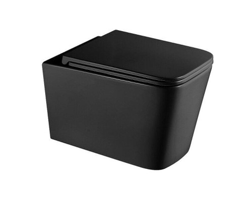 Унитаз Grossman Торнадо GR-4441BMSQ подвесной цвет Черный матовый с сиденьем Микролифт