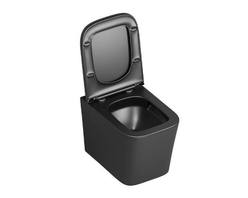 Унитаз Grossman Торнадо GR-4441BMSQ подвесной цвет Черный матовый с сиденьем Микролифт