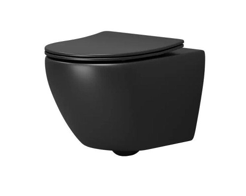Унитаз Grossman Торнадо GR-4457BMSQ подвесной цвет Черный матовый с сиденьем Микролифт