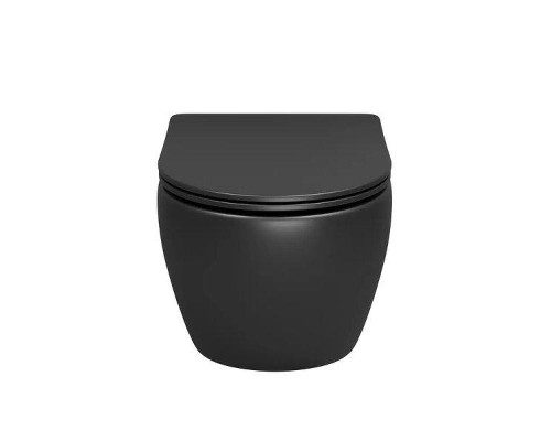 Унитаз Grossman Торнадо GR-4457BMSQ подвесной цвет Черный матовый с сиденьем Микролифт