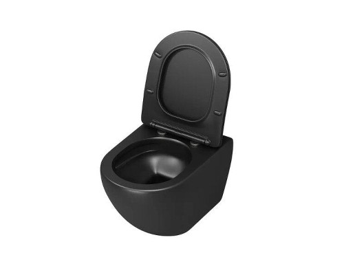 Унитаз Grossman Торнадо GR-4457BMSQ подвесной цвет Черный матовый с сиденьем Микролифт