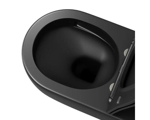 Унитаз Grossman Торнадо GR-4457BMSQ подвесной цвет Черный матовый с сиденьем Микролифт