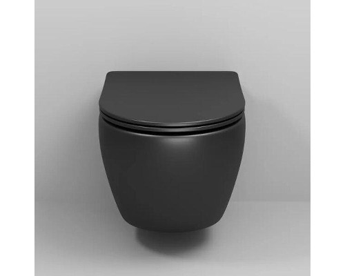 Унитаз Grossman Торнадо GR-4457BMSQ подвесной цвет Черный матовый с сиденьем Микролифт