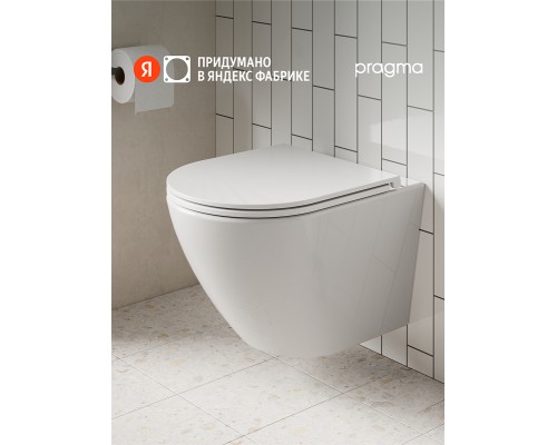 Унитаз Pragma Nanta 901855.NAN1.GWWR.020-2 подвесной цвет Белый глянцевый с сиденьем Микролифт
