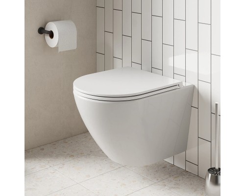 Унитаз Pragma Nanta 901855.NAN1.GWWR.020-2 подвесной цвет Белый глянцевый с сиденьем Микролифт