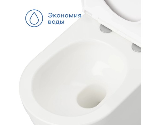 Унитаз Pragma Pelao 901855.PEL1.GWWT.004-2 подвесной цвет Белый глянцевый с сиденьем Микролифт