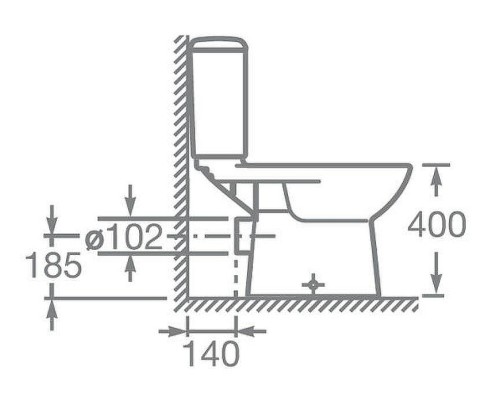 Унитаз компакт Roca Access 34P23800Y с бачком и сиденьем Микролифт