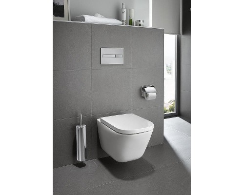 Комплект унитаза с инсталляцией Roca The Gap 893104100 с сиденьем Микролифт и клавишей смыва Хром