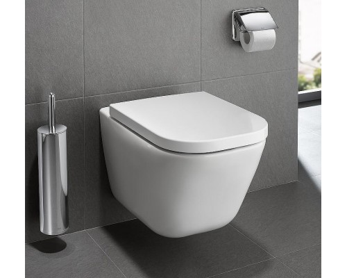 Комплект унитаза с инсталляцией Roca The Gap 893104100 с сиденьем Микролифт и клавишей смыва Хром