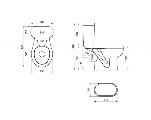Унитаз компакт Santek Каспер 1WH501846 детский цвет Белый Голубой с бачком и сиденьем