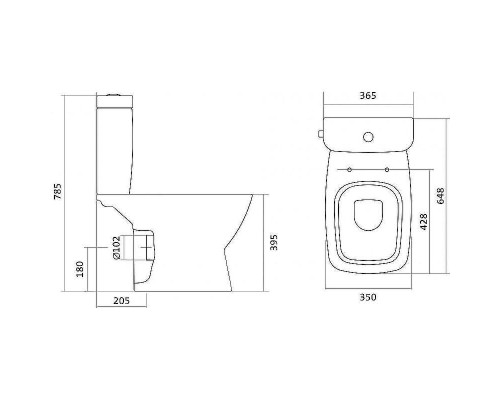 Унитаз компакт Santek Нео 1WH302470 с бачком и сиденьем Микролифт