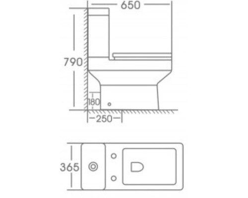 Унитаз компакт Stella Polar Калафель KN8130000 SP-00001847 с бачком и сиденьем Микролифт