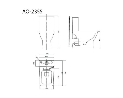 Унитаз компакт Triton Astro AO-2355 Щ0000058892 цвет Белый с бачком и сиденьем Микролифт