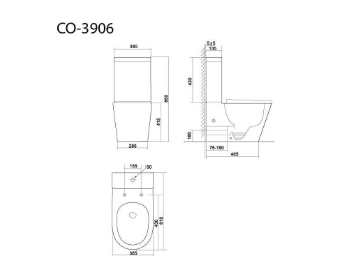 Унитаз компакт Triton Tornado Corso TR-CO-3906 Щ0000060998 цвет Белый с бачком и сиденьем Микролифт