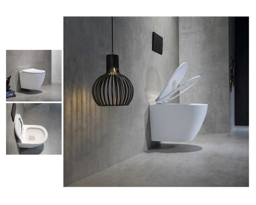 Унитаз Triton Tornado Verso TR-VO-1832 Щ0000060994 подвесной цвет Белый с сиденьем Микролифт