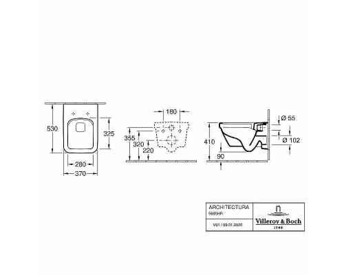 Унитаз Villeroy&Boch Architectura 5685HR01 с сиденьем Микролифт