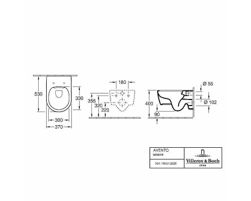 Унитаз Villeroy&Boch Avento 5656HR01 с сиденьем Микролифт