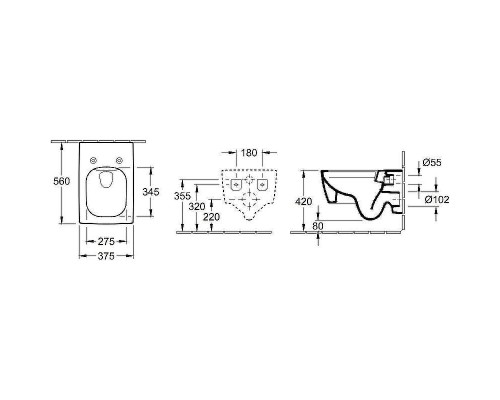 Унитаз Villeroy&Boch Memento 2.0 4633R0R1 без сиденья