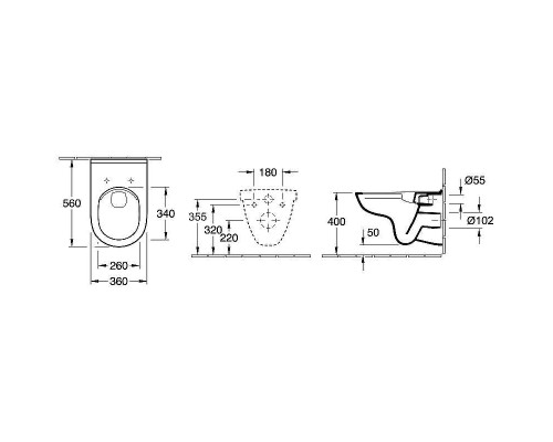 Унитаз Villeroy&Boch O.Novo 5660HRR1 с сиденьем Микролифт