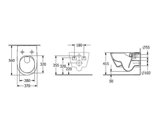 Унитаз Villeroy&Boch Subway 2.0 5614R001 без сиденья