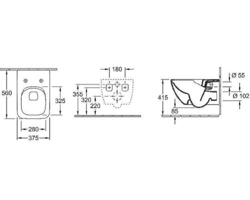 Унитаз Villeroy&Boch Venticello 4611R001 без сиденья