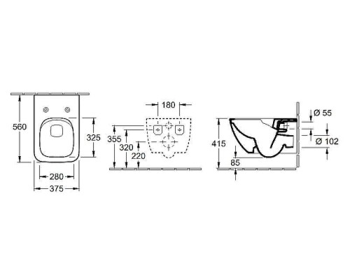 Унитаз Villeroy&Boch Venticello 4611RSR1 с сиденьем Микролифт