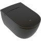 Унитаз биде Villeroy&Boch Viclean V0E200R7 подвесной цвет Pure Black CeramicPlus с сиденьем Микролифт