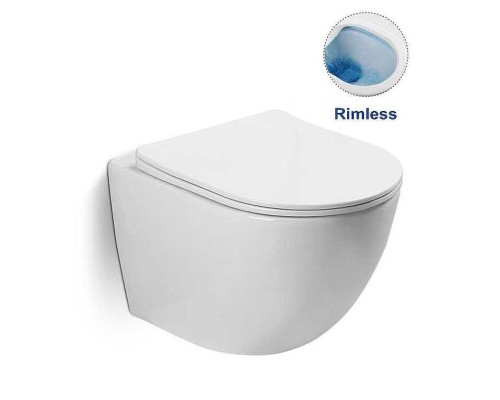 Комплект унитаза Vincea Globo VT1-14S с инсталляцией Berges Novum D5 040235 с сиденьем Микролифт и Черной матовой клавишей смыва