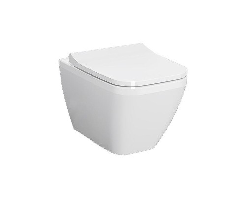 Комплект унитаза с инсталляцией Vitra Integra Square 9856B003-7206 с сиденьем Микролифт и клавишей смыва Хром матовый