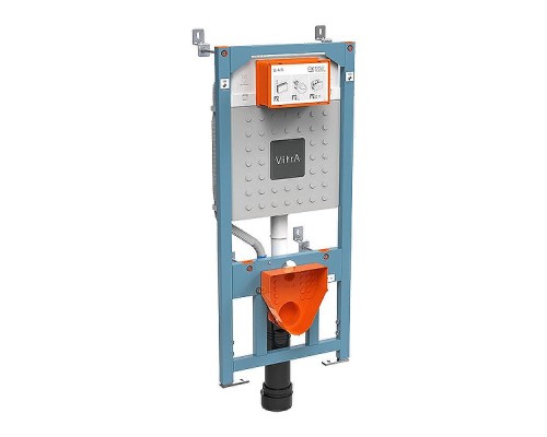 Комплект унитаза с инсталляцией Vitra Integra Square 9856B003-7206 с сиденьем Микролифт и клавишей смыва Хром матовый