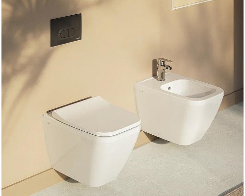 Комплект унитаза с инсталляцией Vitra Integra Square 9856B003-7206 с сиденьем Микролифт и клавишей смыва Хром матовый