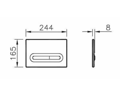 Комплект унитаза с инсталляцией Vitra Integra Square 9856B003-7206 с сиденьем Микролифт и клавишей смыва Хром матовый