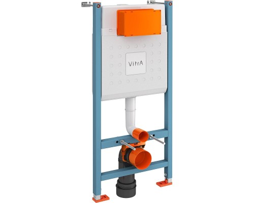 Комплект унитаза с инсталляцией Vitra L-Box Sento 9830B003-7212 с сиденьем Микролифт и клавишей смыва Хром