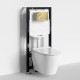 Комплект унитаза с инсталляцией WasserKRAFT Aller 10TLT.010.ME.MG02.H002 цвет Белый с сиденьем Микролифт и клавишей смыва цвет Золото матовое