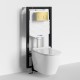 Комплект унитаза с инсталляцией WasserKRAFT Vils 56TLT.010.ME.MG03.H002 цвет Белый с сиденьем Микролифт и клавишей смыва цвет Золото матовое