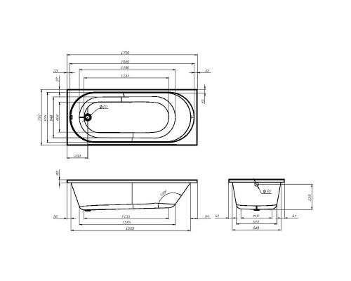 Акриловая ванна AM.PM X-Joy 175х75 W94A-175-075W-A без гидромассажа