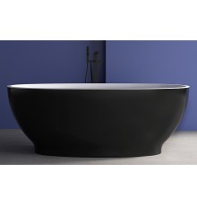 Акриловая ванна Abber 165х80 AB9207MB Черная без гидромассажа