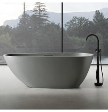 Ванна из искусственного камня Abber Dortmund 170x75 AM9911MLG Светло-серая матовая без гидромассажа