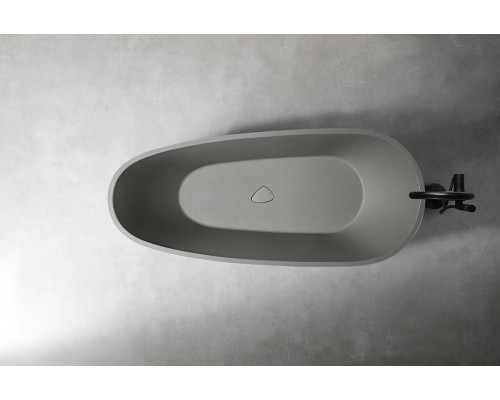 Ванна из искусственного камня Abber Dortmund 170x75 AM9911MLG Светло-серая матовая без гидромассажа