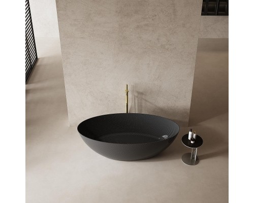 Карбоновая ванна Abber Karbon 180x85 AK9002-1.8 Черная без гидромассажа