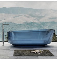 Ванна из полиэфирной смолы Abber Kristall 170х80 AT9706Saphir Синяя без гидромассажа