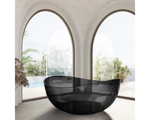 Ванна из полиэфирной смолы Abber Kristall 150x150 AT9705Onyx Без гидромассажа