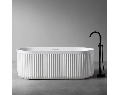 Ванна из искусственного камня Abber Stuttgart 170x75 AM9925 Белая матовая без гидромассажа