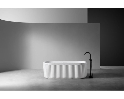 Ванна из искусственного камня Abber Stuttgart 170x75 AM9925 Белая матовая без гидромассажа